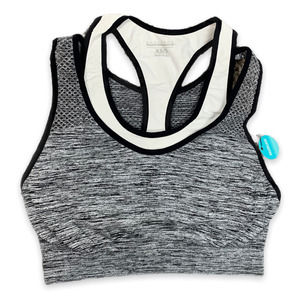 NWT Sketchers Performance black/gray knit sports bra
